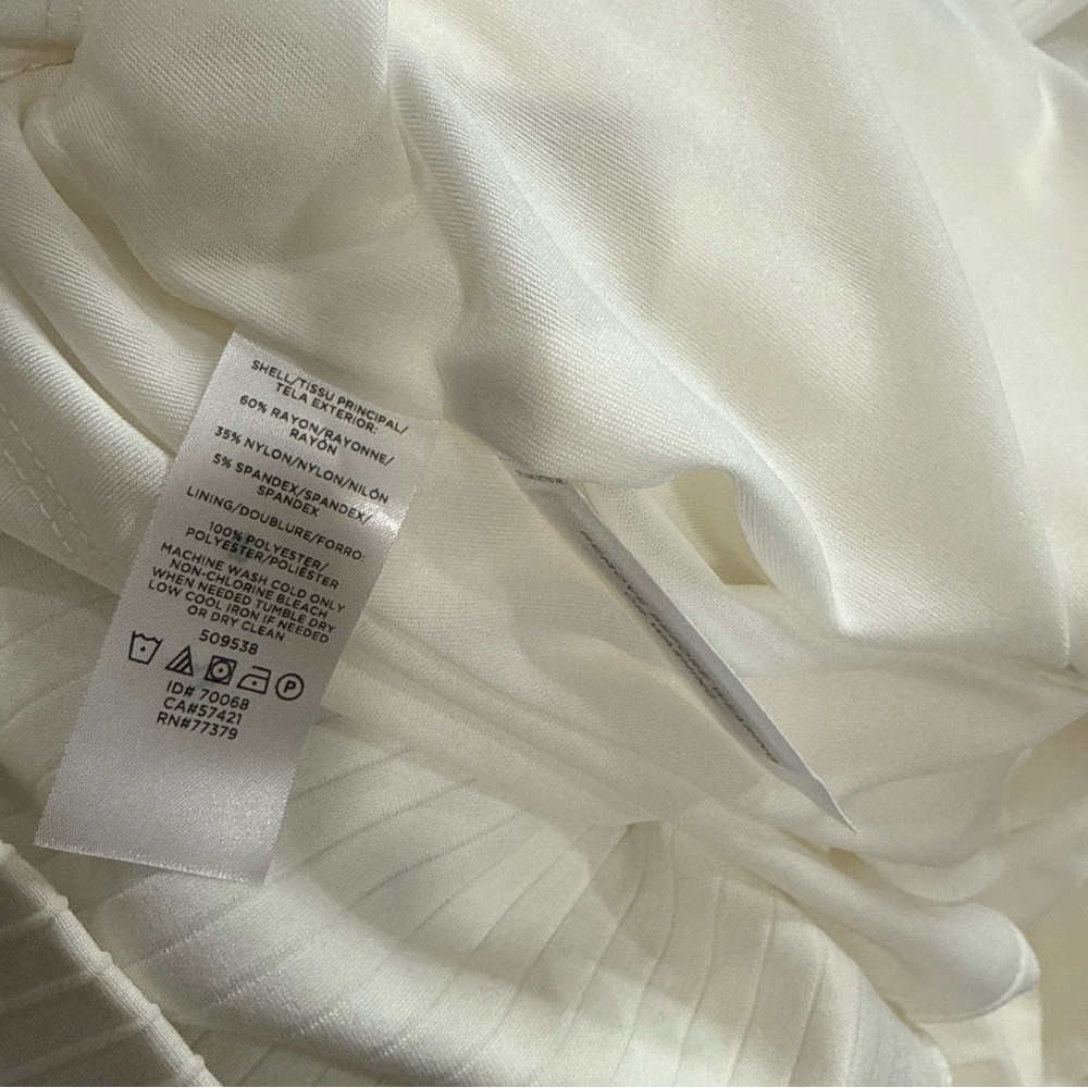 ANN TAYLOR Sleeveless Petites White Lined Dress Women's Sz 0P Zipped Back A0501 - Picture 4 of 8